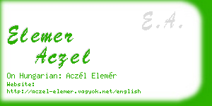 elemer aczel business card